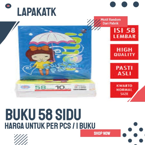 

PROMO BUKU TULIS 58 LEMBAR SIDU (PAK ISI 10) +