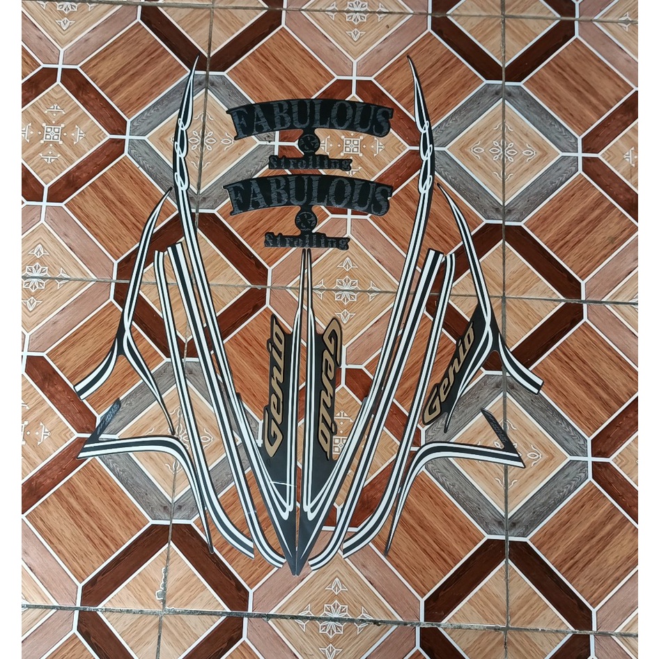 sticker striping body motor genio fabulous 2019 abu-abu