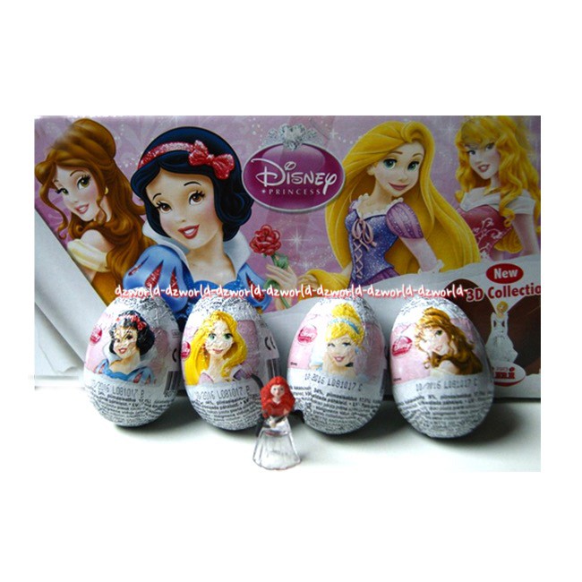 Zaini Disney Princess Egg Chocolate 3pcs Coklat Telur Bulat Isi mainan Anak Princes Zainy Zainni Eggs Chocolate