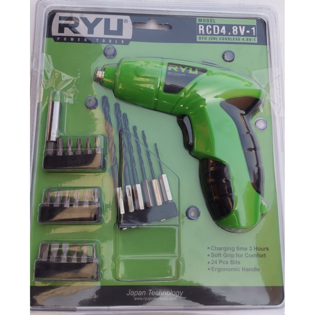 Mesin Bor screwdriver RYU Cordless RCD 4.8 V-1 CORDLESS RCD 4.8 V-1 RYU /BOR CHARGER / BOR TANPA LISTRIK / BOR TANPA KABEL / RYU TEKIRO