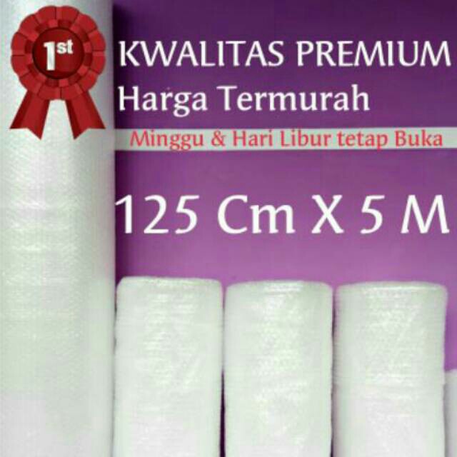 

PLASTIK BUBBLE PREMIUM 5 meter x 125 cm / buble wrap tebal muliapack/ plastik gelembung