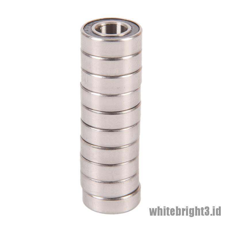 ❤White3 Warna Putih❤ 10pcs 688-2RS 688 RS Bearing Miniatur Dengan Segel Karet