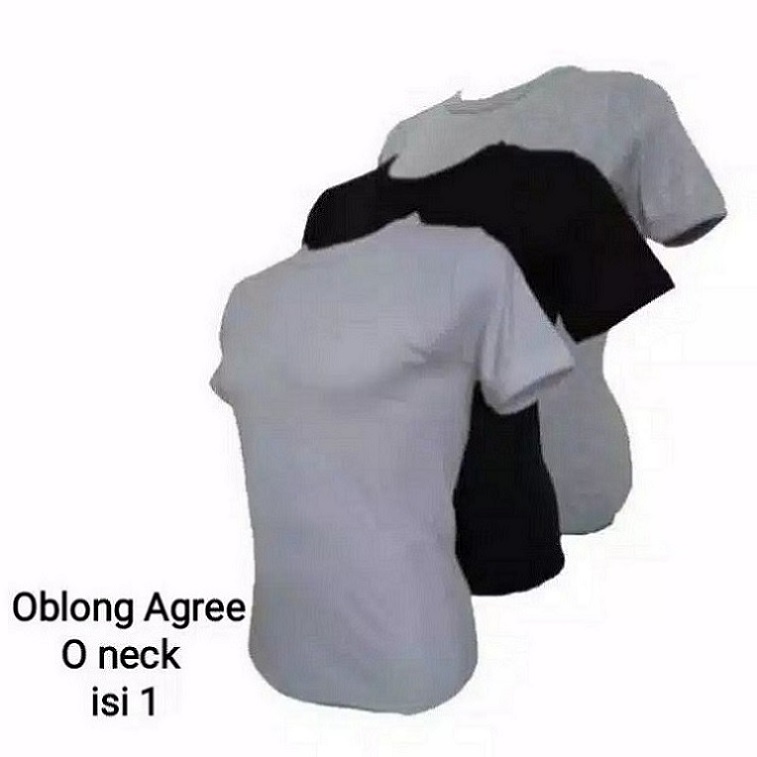 KAOS OBLONG DARI AGREE STYLE SPORT T-SHIRT DALAM PRIA O NECK XL DAN L