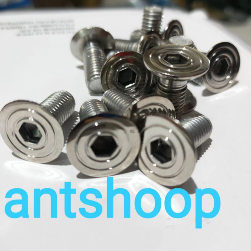 Baut Probolt M6x15 Drat 10x15 Payung Dot Star Spiral Probolt Stainless Steel Baut Disk Disk Vario 150 New Vario 160 ADV PCX THAILAND ANTSHOOP