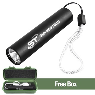 Suksestech Senter LED Rechargeable Free USB FREE Box Super Terang 517