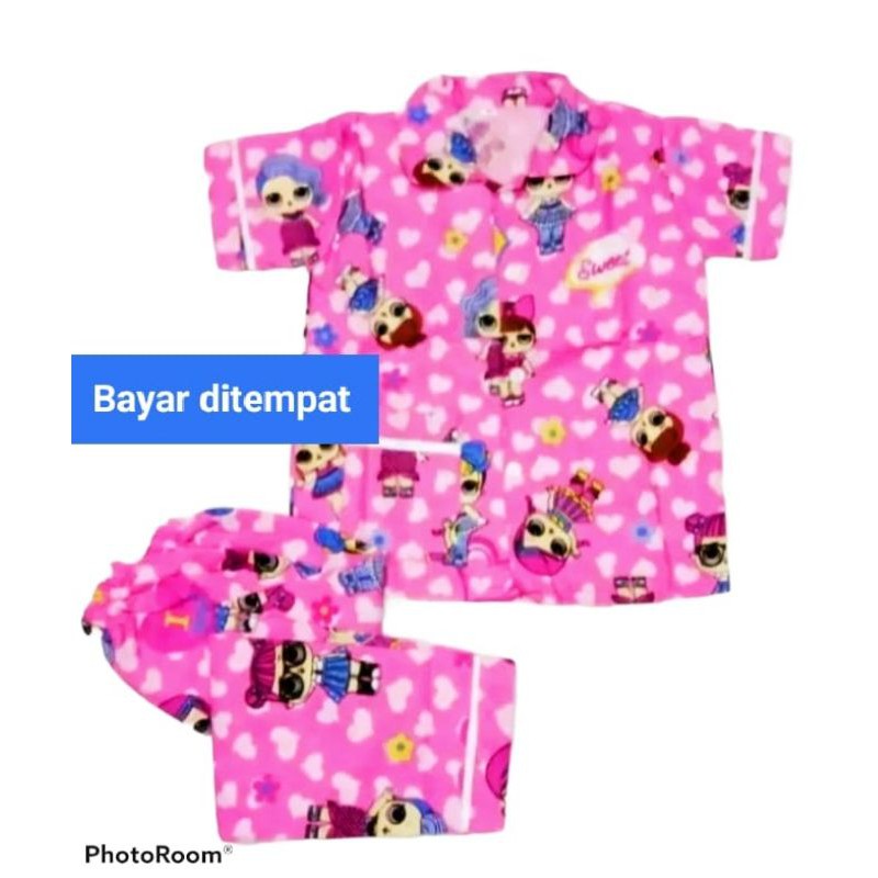 Baju tidur anak motif lengan pendek anak laki laki perempuan piyama anak pakaian tidur anak anak stelan  anak baju anak murah