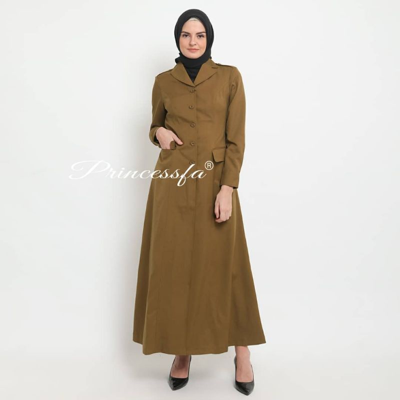 seragam princessfa / gamis pemda / gamis princessfa / gamis khaki / gamis pns / gamis pns pdh