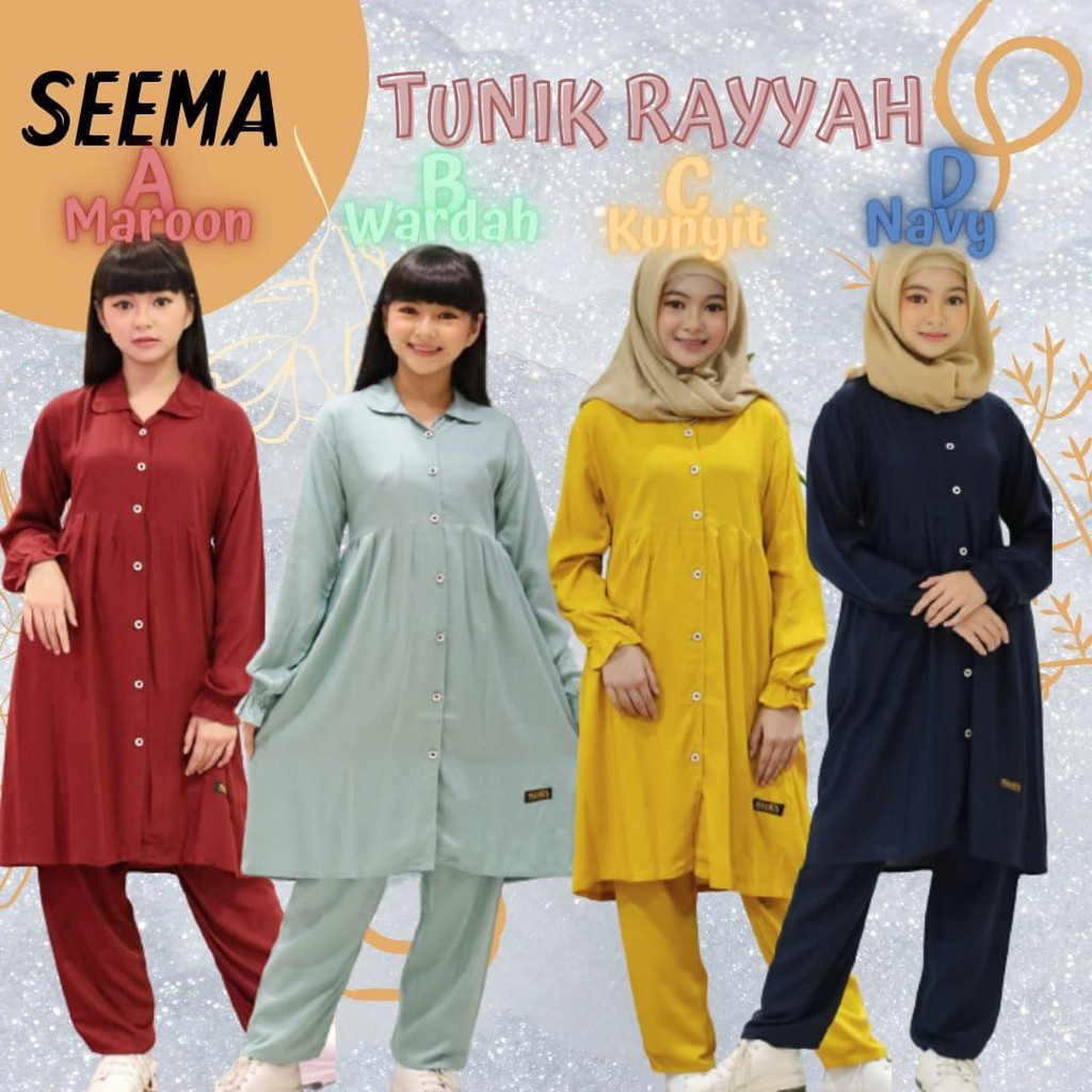 SETELAN TUNIK RAYYAH|SETELAN BAJU ANAK| SETELAN TUNIK ANAK REMAJA| SETELAN BAJU ANAK MURAH