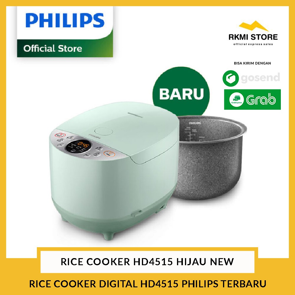 rice cooker digital philips  hd4515 hijau garansi 2 tahun