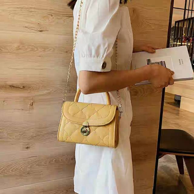 (COD) tas impor  wanita fashion selempang bahan kulit  handbag grosir murah