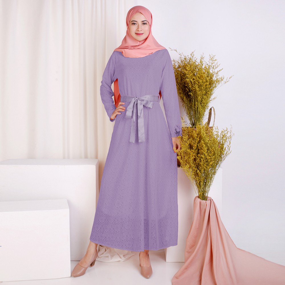 Long dress Gamis maxi Brukat model terbaru - XSHOP Hipza