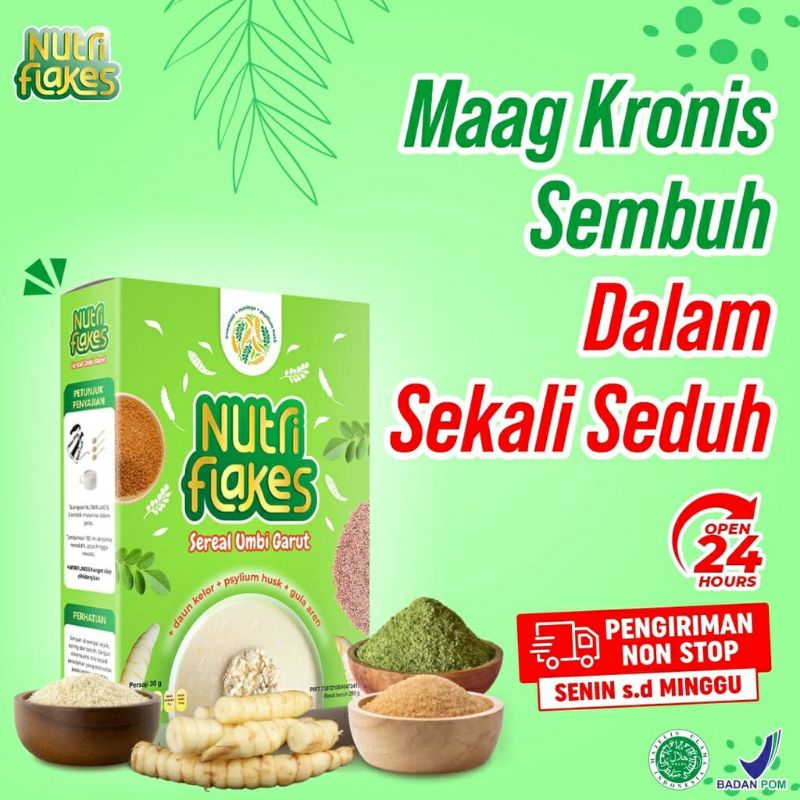 

NUTRIFLAKES Superfood Kaya Nutrisi Penganti Makan Dan Terapi Lambung