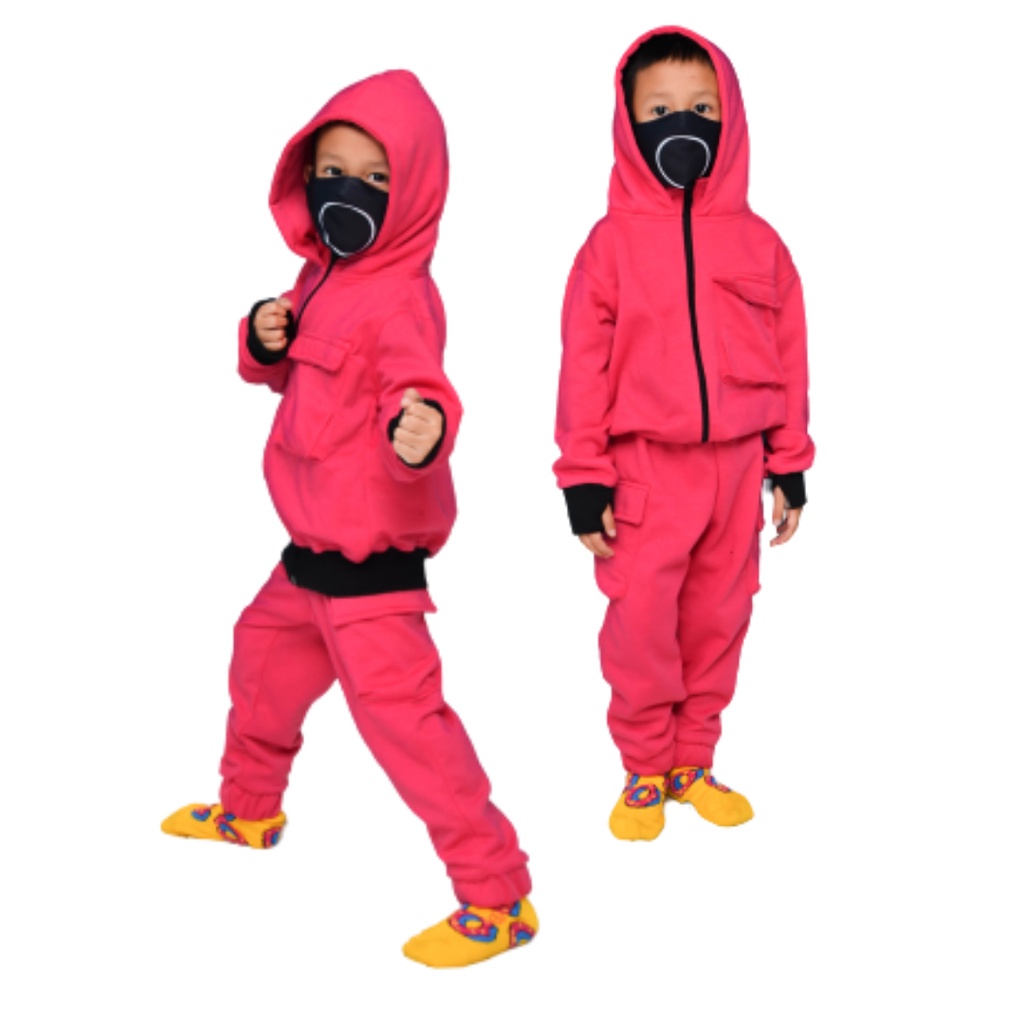 Satu Set Penjaga Squid Game Anak Laki Laki & Perempuan