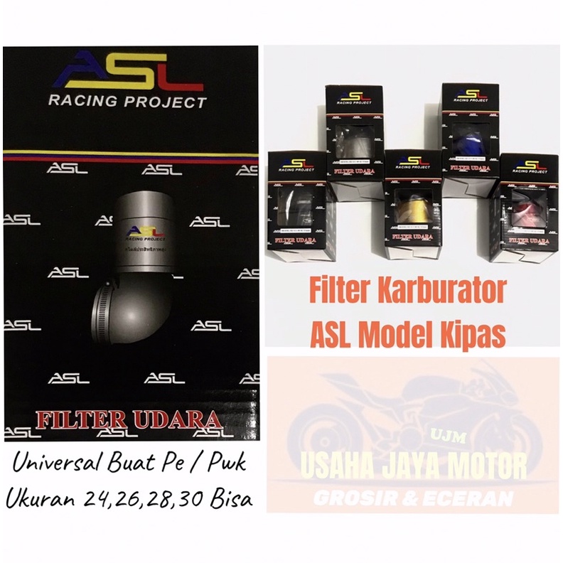 Filter Karbu ASL Saringan Karburator Model Kipas Pe &amp; Pwk 24,26,28,30