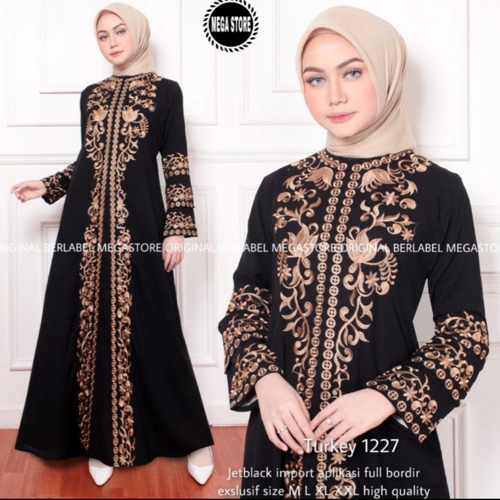 gamis turkey - busana muslim - jubah terbaru - abaya putih renda kecil dewasa/anak (BR284)