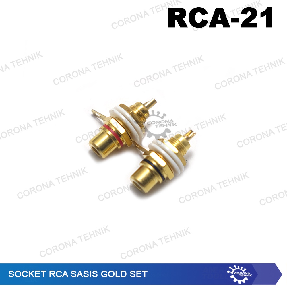 Sasis Gold Set Socket RCA