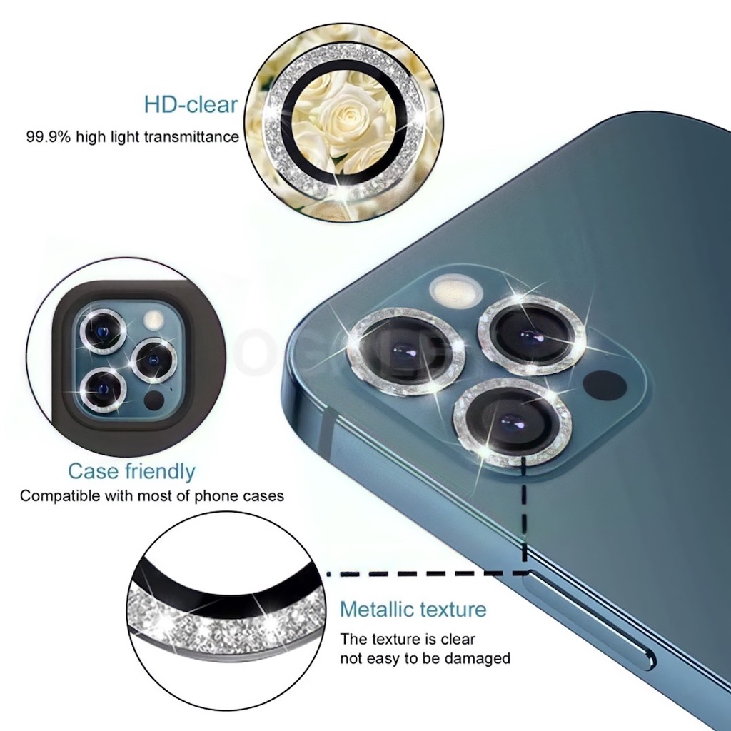 Ring Lensa Camera Protector Glass iPhone Kamera Pelindung Kaca HP iPhone-7