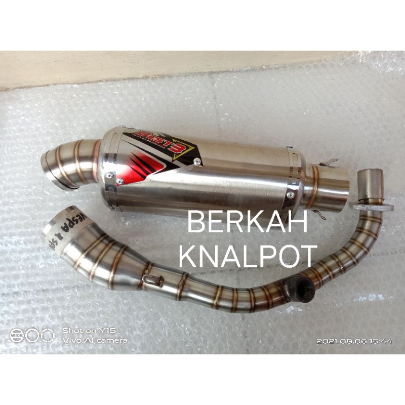 Knalpot Best 3 Trioval Vespa S Primavera LX 125 iget 150 Sprint 2v 3v knalpot Vespa matic fullsystem