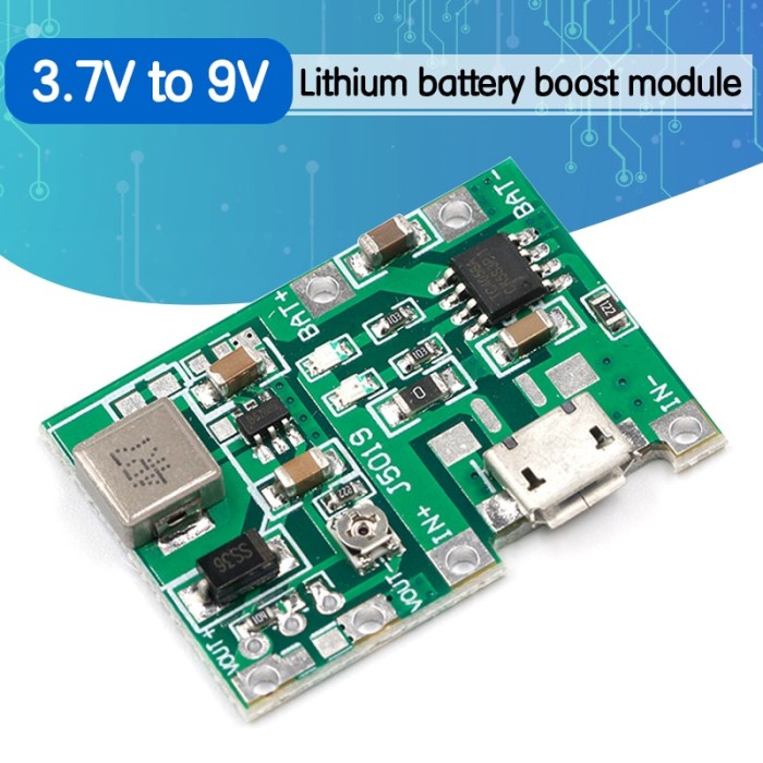 Module 2 in1 DC Boost Step Up 2A + TP4056 Battery Charger Li-ion 18650