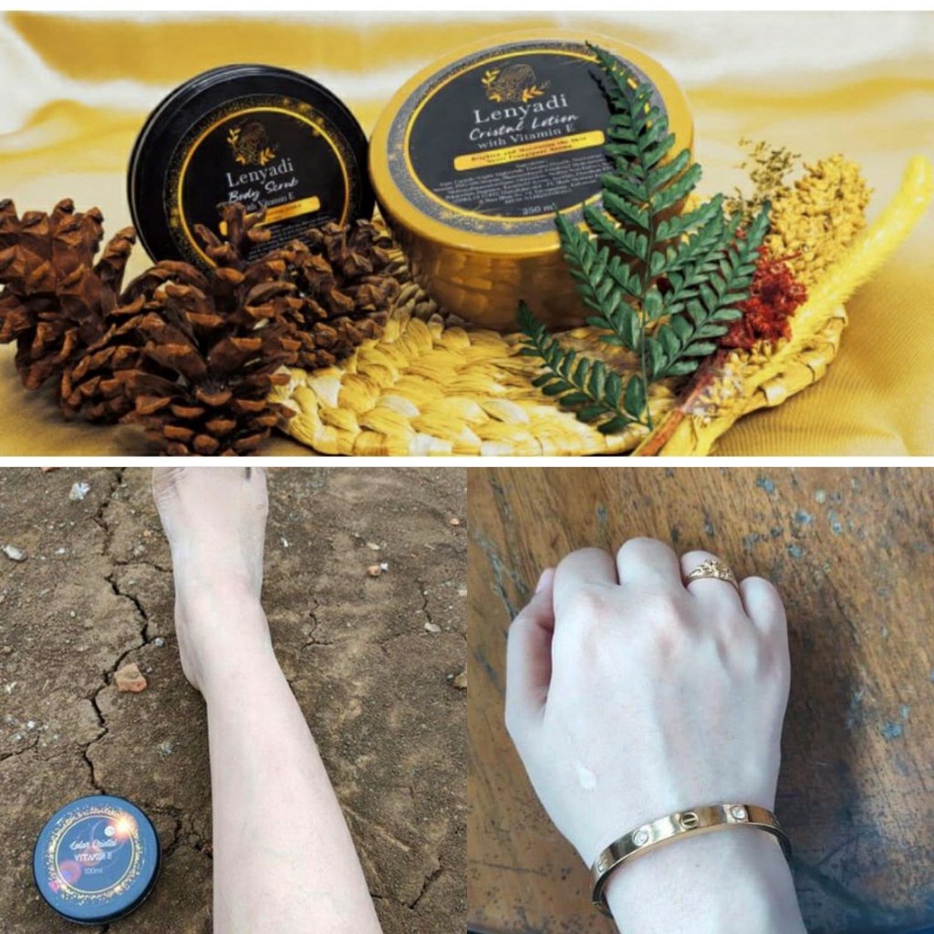 Paket hemat hb cristal lotion (100ml) + scrub cristal (100ml)