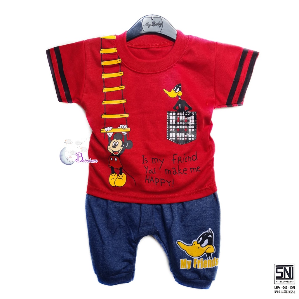 ECER BOBOBAM BAJU M1CK3Y KOTAK KEREN BEST SELLER ANAK LAKI-LAKI / SETELAN ANAK HARGA GROSIR