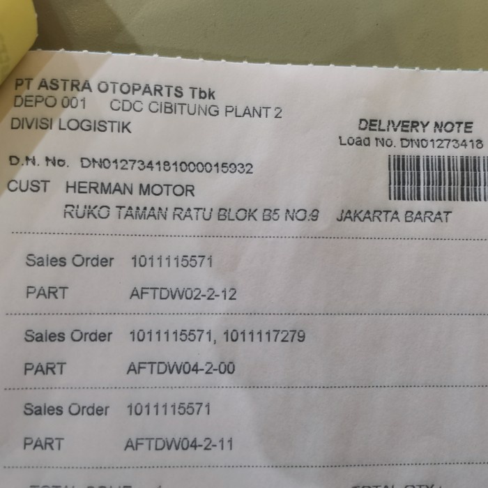 Kampas Rem belakang Shoe TDW akebono Rush Terios 2006-2017 Original