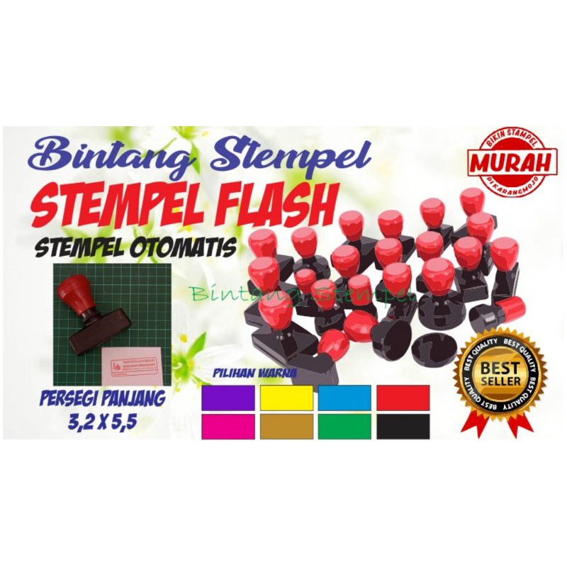 

Stempel Persegi Panjang Flash / Stempel Otomatis UK 32x55