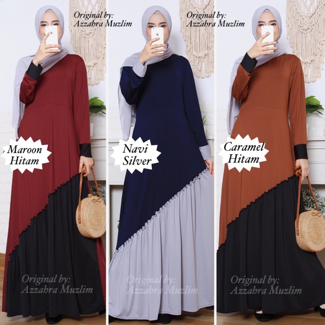 Gamis Jersey Super Rempel Miring / Susun Miring Busui+Saku / R.6 - 093-5092