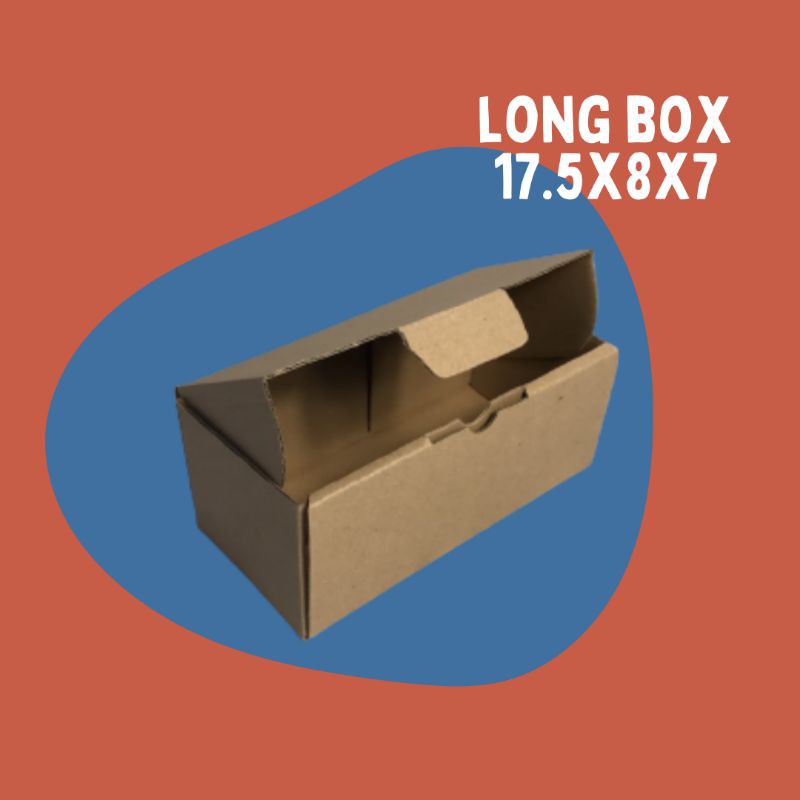

Kardus 17.5 x 8 x 7 Die Cut Kemasan Packing Corrugated E-Flute / Long Box
