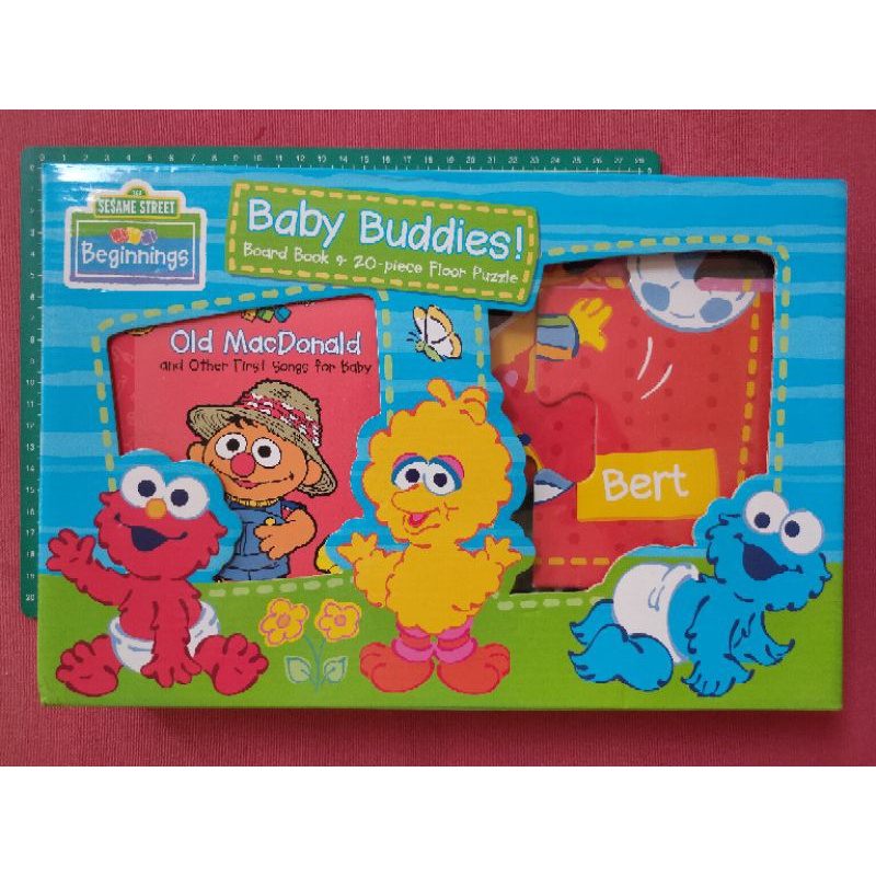 Sesame street beginnings. Baby buddies board book and 20 piece floor puzzle