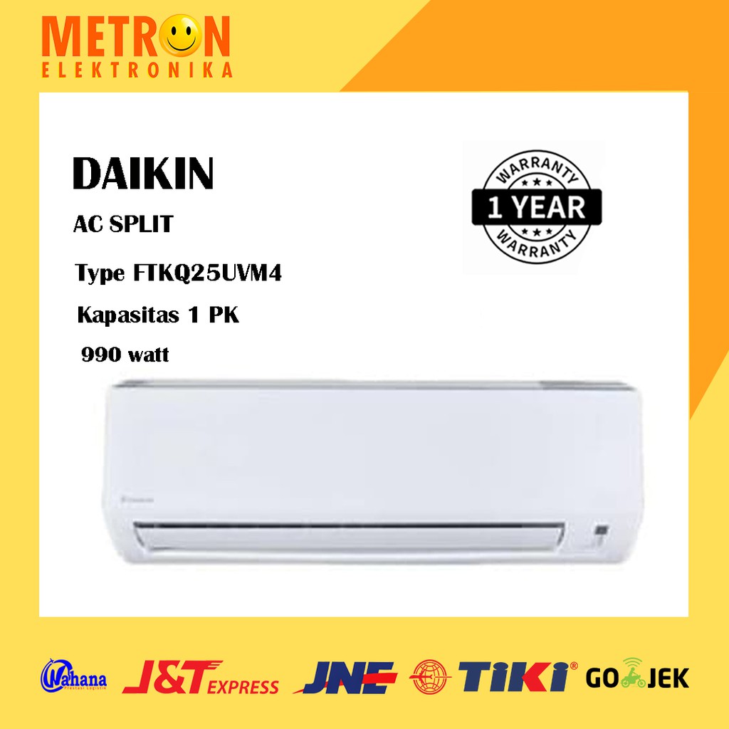 DAIKIN FTKQ 25UVM4 / AIR CONDITIONER AC SPLIT 1 PK / FTKQ25UVM4