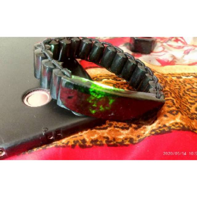 GELANG NATURAL BLACK JADE (GIOK HITAM)
