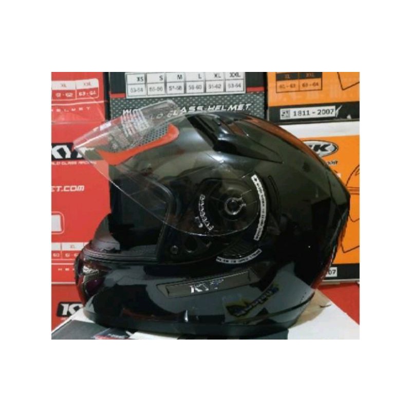 HELM KYT K2 RIDER BLAK DOUBLE VISOR PULL WARNA