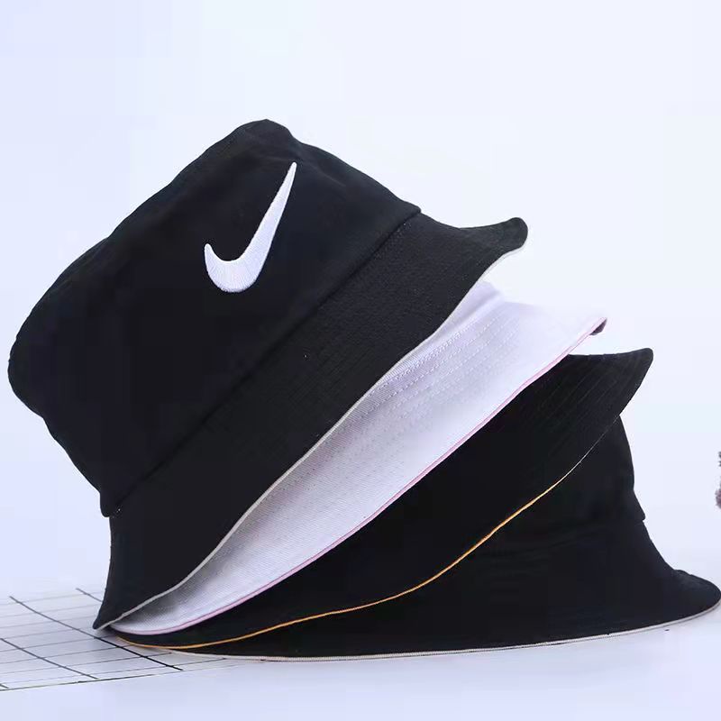 Topi bucket Dua Sisi Bahan Katun Gaya Hip Hop Untuk Pria