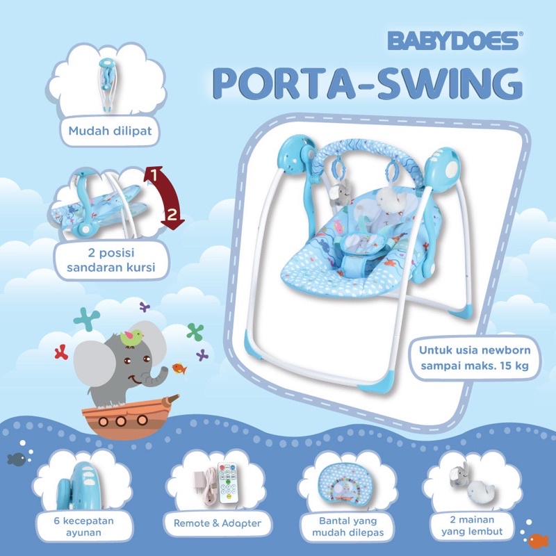 Bouncer Baby Swing BabyDoes Porta-Swing