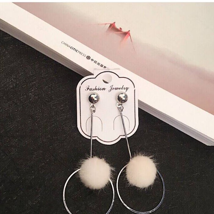 Anting Fashion Wanita Anting Korea Style Model Stud Mix Ring ball  75A
