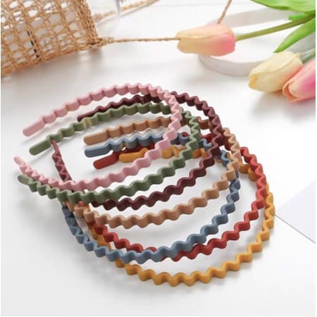 BANDO BANDANA DOVE GELOMBANG SPIRAL KOREA ZIG ZAG IMPORT RANDOM 0,4CM