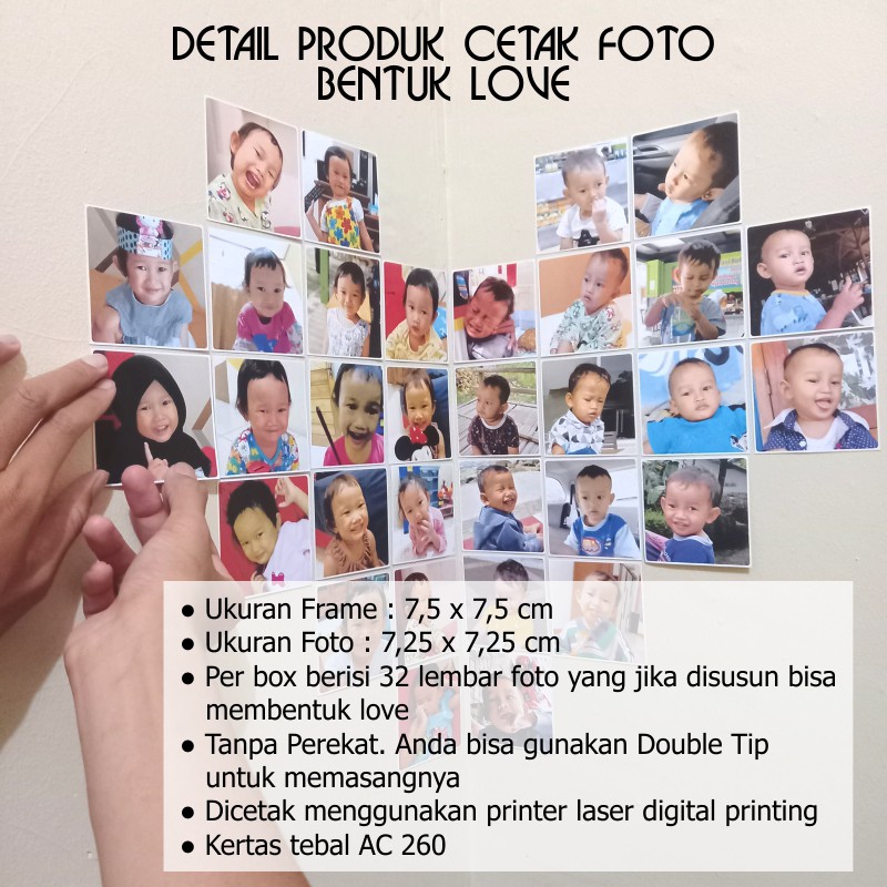 CETAK FOTO BENTUK LOVE