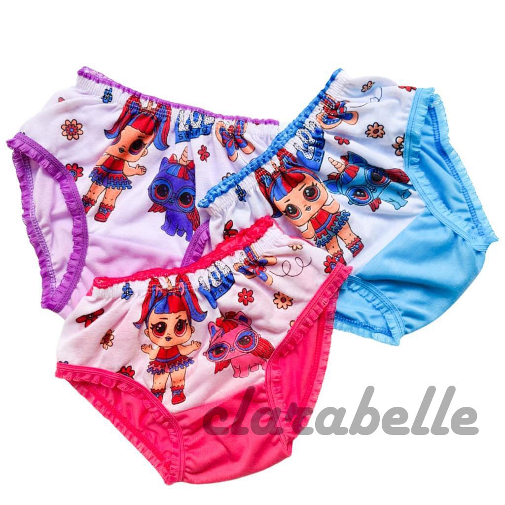 12 Pcs Celana Dalam Anak Karakter LOL PONY Cd anak Perempuan Motif Lucu Imut S M L XL