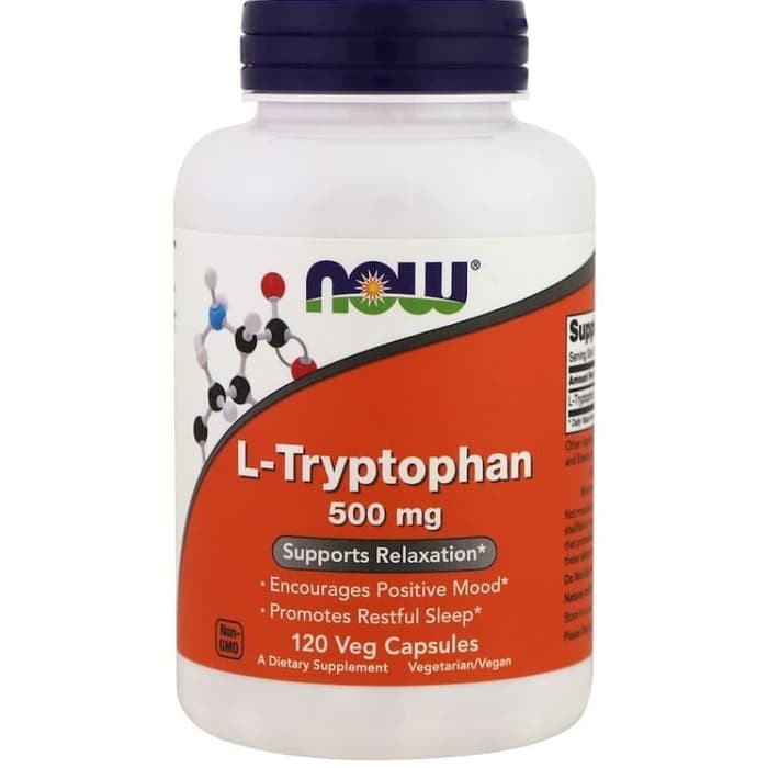 Now Food L Tryptophan 500mg 120VegCap Tidur Nyenyak Now Tryptophan USA