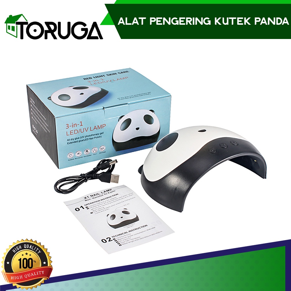 Pengering Kutek Kuku Gel 36W Lampu UV LED Nail Art Dryer Panda Design