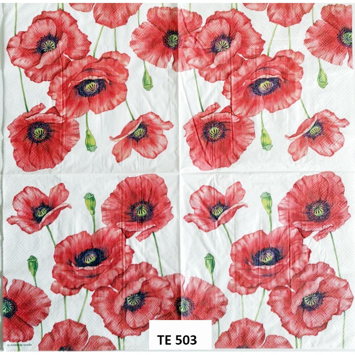 Tisu  Napkin Kerajinan  Decoupage Eropah 33X33 CM TE 503 TTS