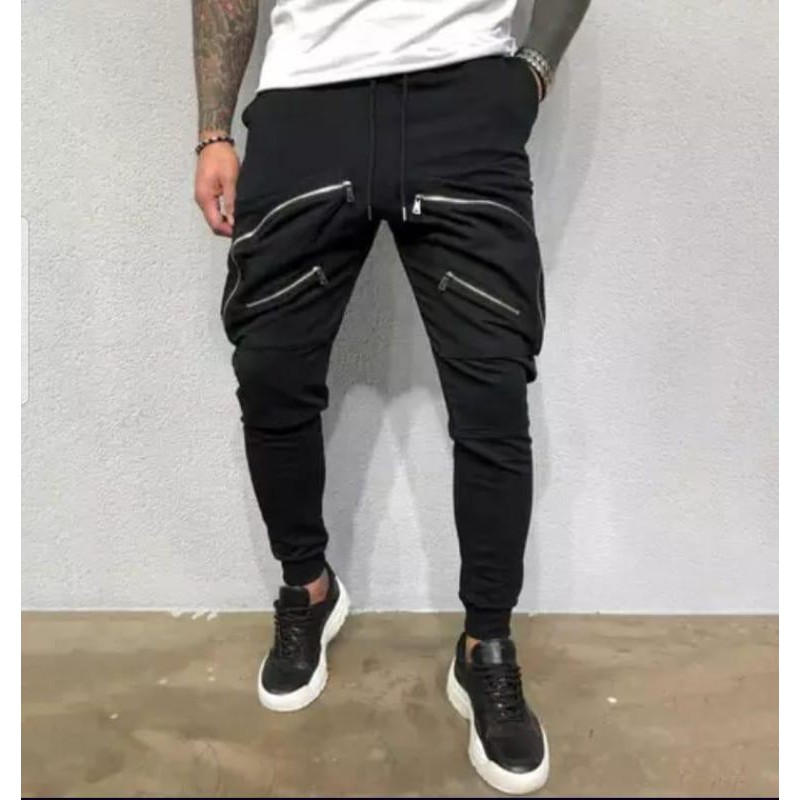 CELANA JOGGER ZIPPER ZIPPER PAHA PREMIUM