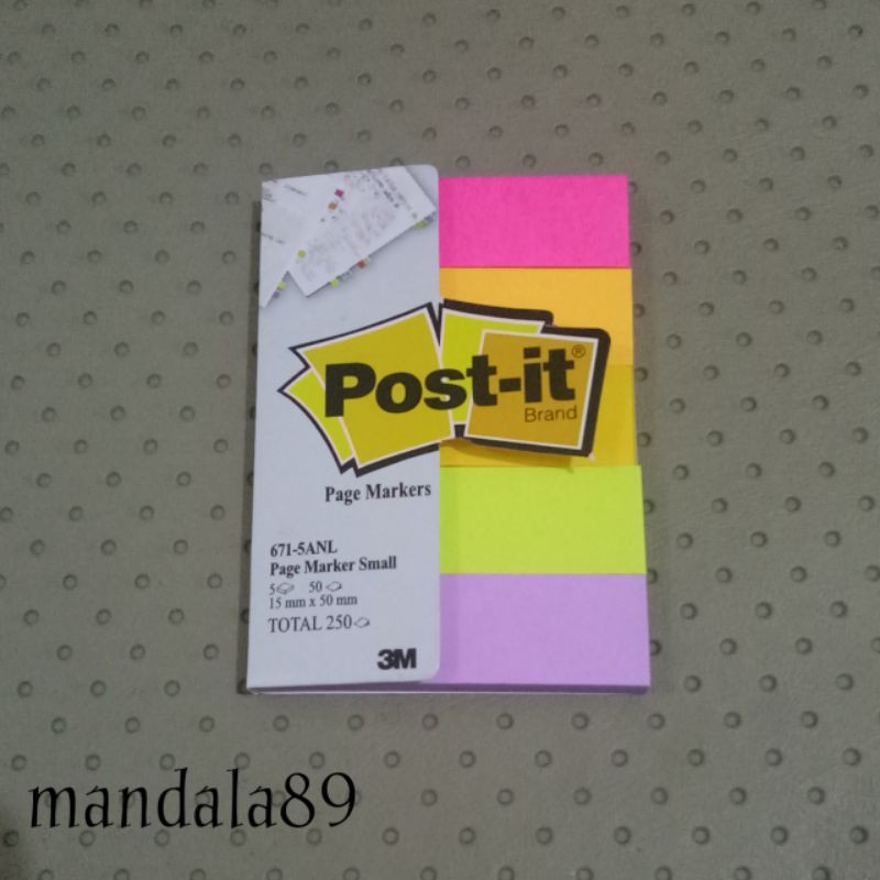 

Post it page marker small merk 3M-671-5ANL