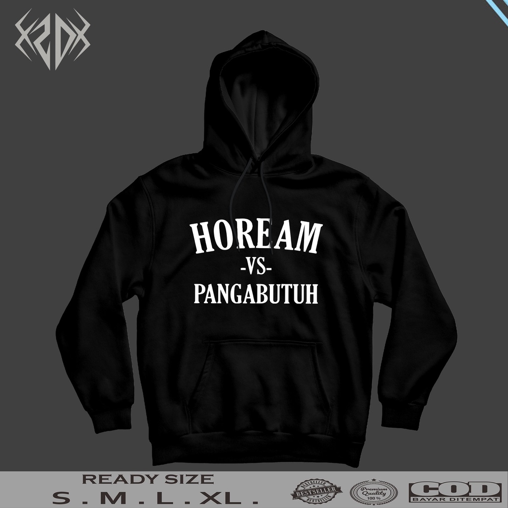Hoodie Sunda Tulisan Hoream Vs Pangabutuh / HOODIE PRIA / JAKET PRIA / HOODIE KEREN