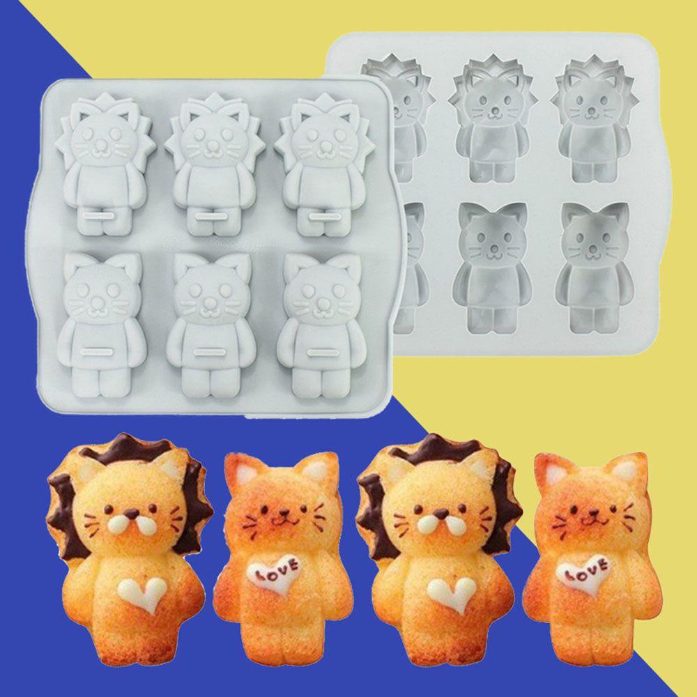 TOP 6rongga 3D Easter Bunny Bear DIY Craft Cetakan Kue Epoxy Resin Jelly Dome Mousse Cake