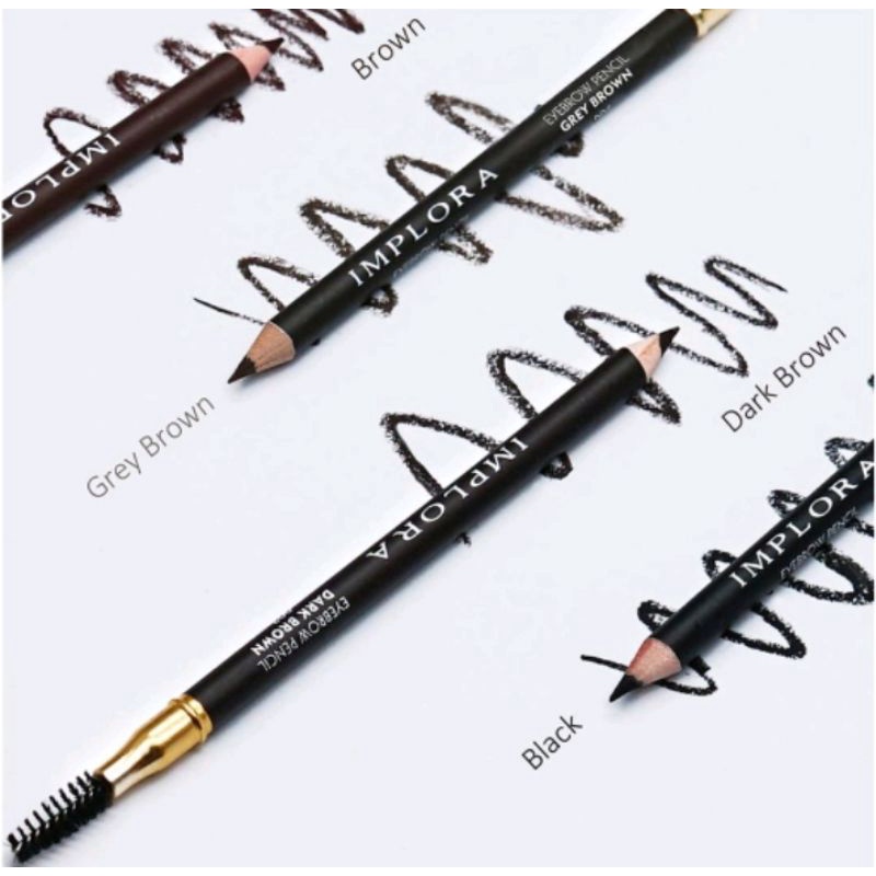 Pensil Alis Implora|Eyebrow Pencil BPOM|Black Brown