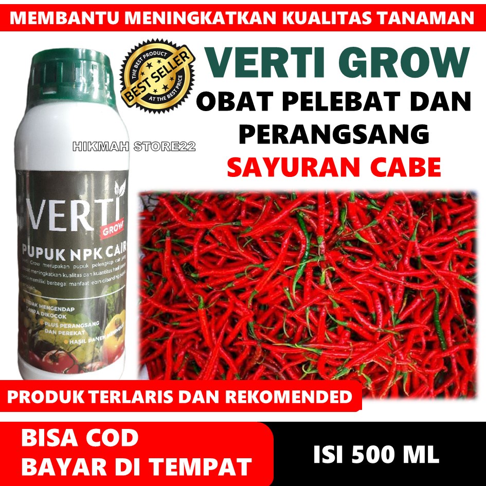 OBAT PELEBAT BUAH CABE - Vertigrow Obat Pelebat Buah Cabe - Obat Pemacu Pembuahan Buah Cabe - Obat C