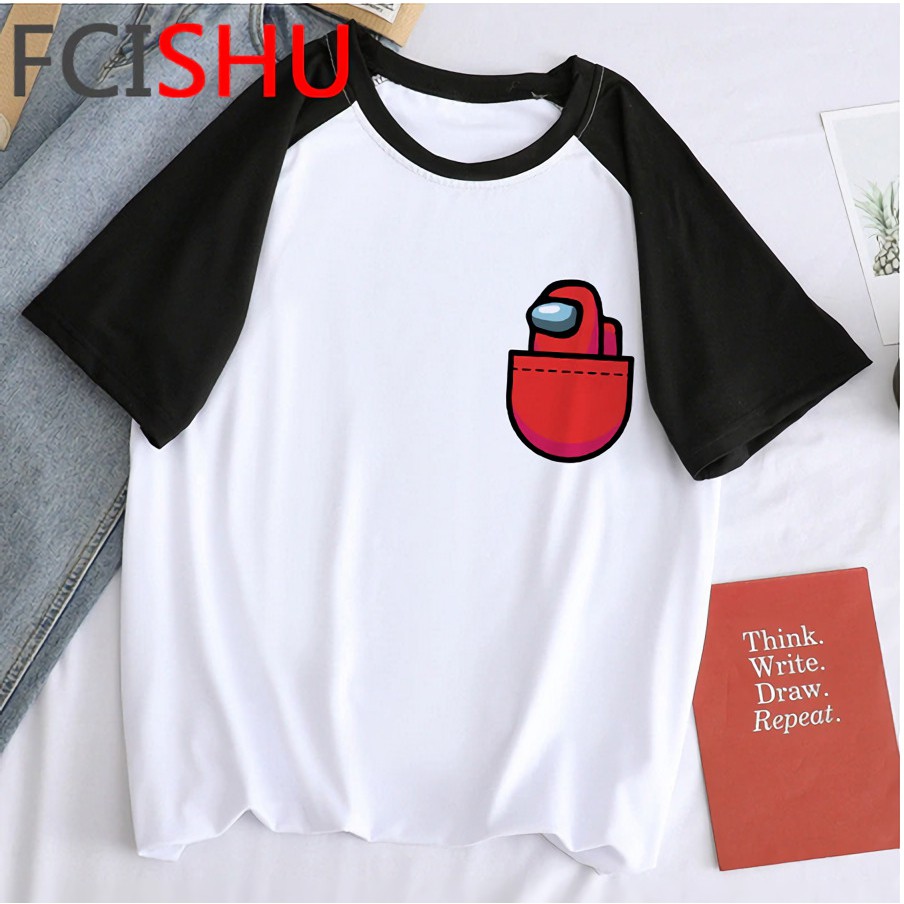 Tshirt Raglan Gamer Am*ng Us