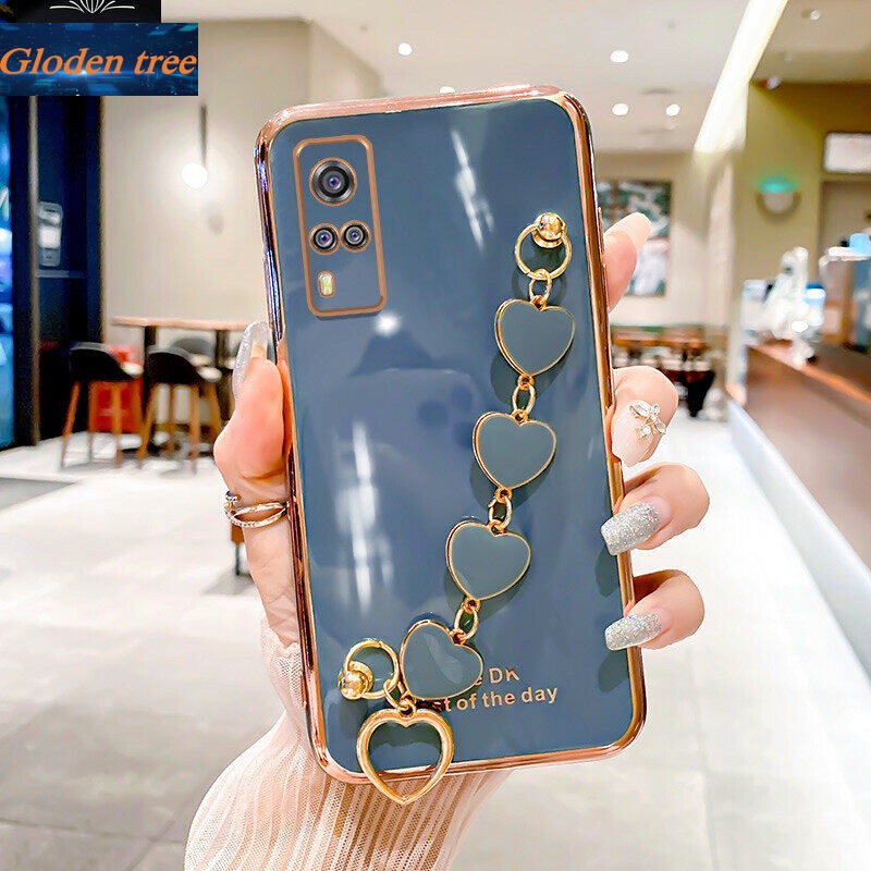 Case Pelindung Kamera Anti Jatuh Motif Pohon Emas Untuk Vivo Y51 2020 Y31 2021 Y51A Y53S 4G